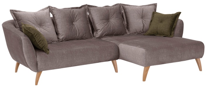 Home affaire Ecksofa »Tiber«, Zierkissen inklusive