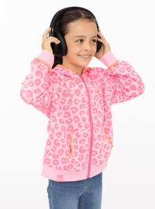 Zwillingsherz, Zwillingsherz Kapuzensweatjacke »"Soft Leo"«, Mini-Me, mit Leo Muster, Zipper und Taschen