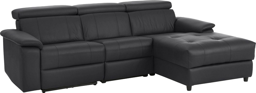 Home affaire Ecksofa »Binado«, Wahlweise mit manueller oder elektrischer Relaxfunktion mit USB-Anschluss, Federkern-Polsterung