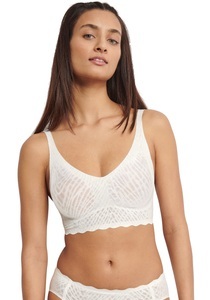 sloggi Bustier »ZERO Feel Bliss Bralette«, nahtlos mit Spitzenoptik