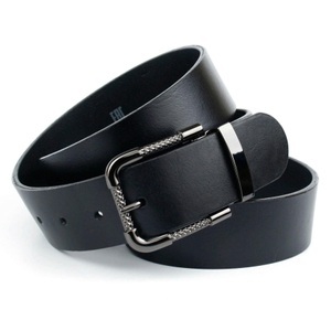 ANTHONI CROWN, Anthoni Crown Vollledergürtel in Schwarz, Anthoni Crown Ledergürtel, mit Schliesse in Schwarz Metallic