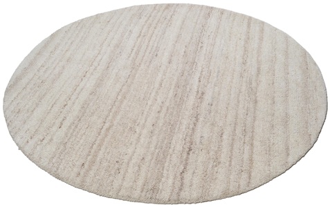 Wollteppich, »Royal Berber Uni«, THEKO, rund, Höhe 18 mm, handgetuftet