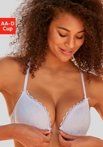 Vivance Push-up-BH, mit feiner Spitze und praktischem Vorderverschluss