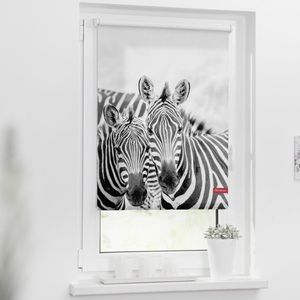 LICHTBLICK, LICHTBLICK Seitenzugrollo »Rollo Klemmfix, ohne Bohren, Verdunkelung, Zebra - Schwarz Weiss«, verdunkelnd, Verdunkelung, freihängend, LICHTBLICK ORIGINAL Seitenzugrollo »Rollo Klemmfix, ohne Bohren, Verdunkelung, Zebra - Schwarz Weiss«, verdunkelnd, Verdunkelung-energiesparend, freihängend