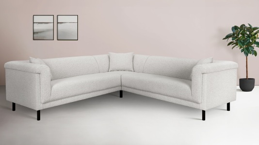 INOSIGN Ecksofa »AGNIA L-Form B/T/H: 244/244/71 cm«, incl. Zierkissen, gleichschenklig, auch in Cord