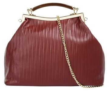 CLUTY, Cluty Henkeltasche, Cluty Henkeltasche, echt Leder, Made in Italy