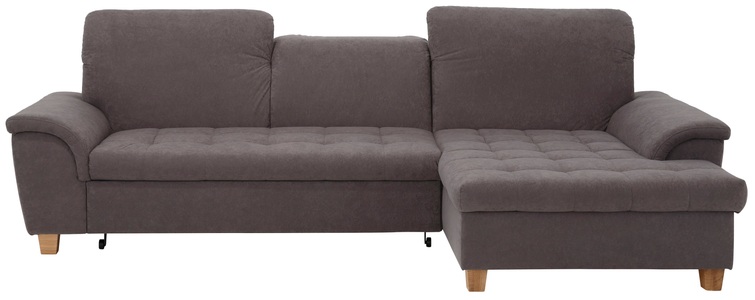 HOME AFFAIRE, Home affaire Ecksofa »Lyla«, mit Recamiere, wahlweise mit Rückenfunktion und zusätzlich mit Bett + Bettkasten, Home affaire Ecksofa »Lyla fester Sitzkomfort, bequeme Armlehnen, Breite 279cm, L-Form« mit Recamiere, wahlweise mit Rückenfunktion und zusätzlich mit Bett