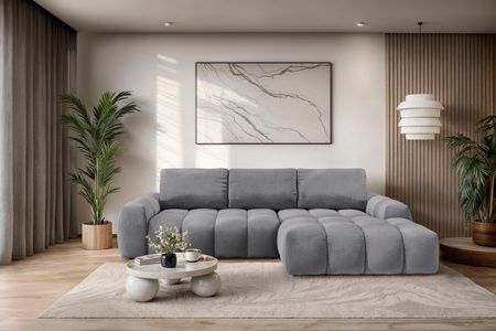 INOSIGN, INOSIGN Ecksofa »AZITA klein optionale Schlafsofa mit Bettkasten, B/T/H: 270/166,5/84cm«, L-Form mit Wellenunterfederung, Bubble-Optik, GOODproduct Ecksofa »AZITA L-Form, 270 cm - OTTO. Verlässliche Qualität.« wahlweise als Schlafsofa m. Bettkasten, Bubble-Optik