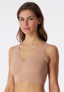 Schiesser, Bustier Microfaser herausnehmbare Pads maple - Invisible Soft 40, Bustier Microfaser herausnehmbare Pads maple - Invisible Soft 40