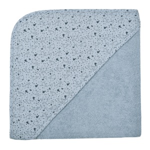 WOERNER, WÖRNER SÜDFROTTIER Kapuzenbadetuch Wal stahlblau 100 x 100 cm, Wörner Kapuzenhandtuch »Wal stahlblau Kapuzenbadetuch 100/100« obere Lage der Kapuze aus bedrucktem Single-Jersey