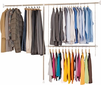 Wenko, Set: Teleskop-Garderobe, Wenko (3tlg.), WENKO Teleskopregal »Garderobe«, (Set, 3 St.)