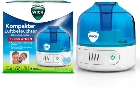 Wick, WICK Luftbefeuchter WUL505, 0, 5 l Wassertank, My Baby Lou Luftbefeuchter , 766557 , Blau, Weiss , Kunststoff , 15x15.5 cm , 000285041301