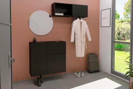 FMD, Garderobe Spanplatten Unisex Schwarz ONE SIZE, FMD - Garderobe spanplatten, One Size, Schwarz