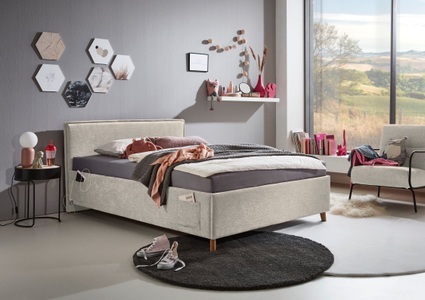 meise.möbel, meise.möbel Kinderbett »FUN«, Polsterbett wahlweise mit Bettkasten, Jugendbett inkl. USB-Anschluss, meise.möbel Kinderbett »FUN«, Polsterbett wahlweise mit Bettkasten, Jugendbett inkl. USB-Anschluss