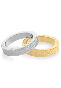 Calvin Klein, Calvin Klein Iconic for her Ring Damen, Calvin Klein Fingerring »Schmuck Edelstahl Fingerring Damenring DEFIANT«, (Set, 2 tlg.)
