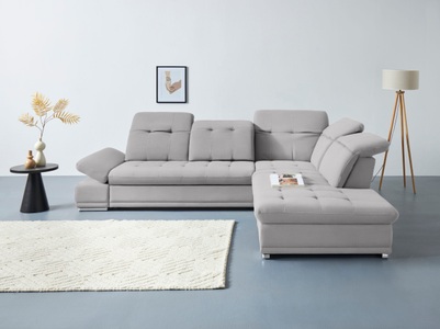 COTTA Ecksofa »Holiday L-Form«, Sitztiefenverstellung, wahlweise mit Bettfunktion inkl. Bettkasten