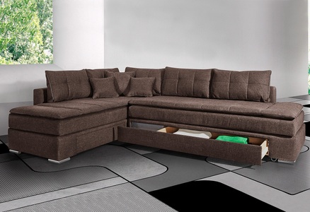 INOSIGN, INOSIGN Ecksofa »Night & Day«, mit Dauer-Schlaffunktion, INOSIGN Ecksofa »Night & Day L-Form mit Dauer-Schlaffunktion ohne Armlehnen«, mit Boxspring-Bettfunktion 180x200 cm und Bettkasten, Dauerschläfer!