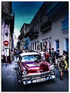 Artland Glasbild »Leben in Havanna«