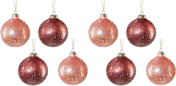Creativ Deco, Creativ deco Weihnachtsbaumkugel, (Packung, 8 St.), mit Perl-Optik, 