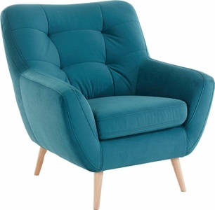 exxpo - sofa fashion, exxpo - sofa fashion Sessel, exxpo - sofa fashion Sessel »Scandi, Loungesessel mit tollem Sitzkomfort, hochwertige Polsterung« bequem, hohe Holzfüsse