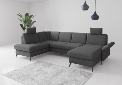 Home affaire Wohnlandschaft »Rochelle«, wahlweise mit Bettfunktion, Bettkasten und Armteilverstellung