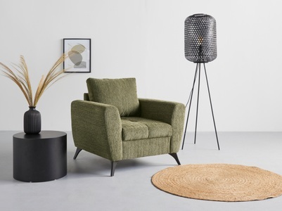 ANDAS, andas Sessel »Lörby Luxus«, Belastbarkeit bis 140kg pro Sitzplatz, auch mit Aqua clean-Bezug, feine Steppung im Sitzbereich, lose Kissen, INOSIGN Sessel »Lörby«, Belastbarkeit bis 140kg pro Sitzplatz, auch mit Aqua clean-Bezug