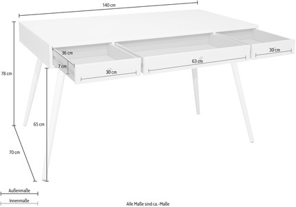 undefined, Schreibtisch »Big System Office«, Breite 140 cm, 