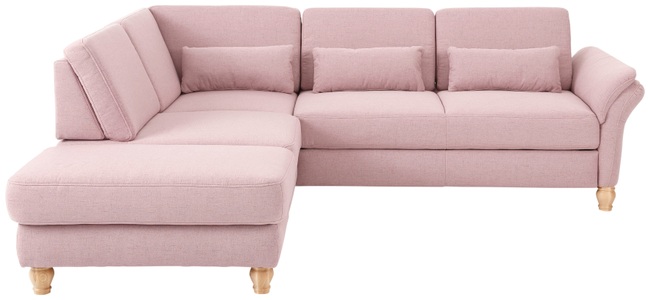 Home affaire Ecksofa »Palazzo«, incl. Sitztiefenverstellung, wahlweise mit Bettfunktion und Stauraum,Federkern