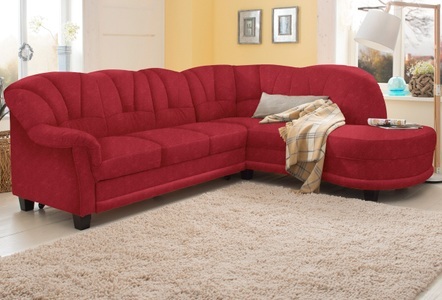 HOME AFFAIRE, Home affaire Ecksofa »Camelita«, wahlweise mit Bettfunktion, Home affaire Ecksofa »Camelita, Landhaus Sofa, 2 Varianten: Recamiere- oder Ottomane, L-Form« wahlweise mit Bettfunktion