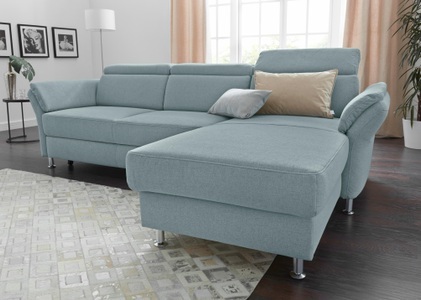 SIT&MORE, sit&more Ecksofa, sit&more Ecksofa »Avignon L-Form«, Kopfteilverstellung, wahlweise mit Bettfunktion und Bettkasten