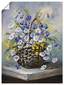 Artland, Artland Wandbild »Bunter Korb«, Artland Wandbild »Bunter Korb«, Blumen, (1 St.), als Leinwandbild, Poster in verschied. Grössen