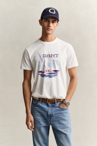 Gant, Gant T-Shirt "GRAPHIC" Regular fit mit Rundhalsausschnitt
