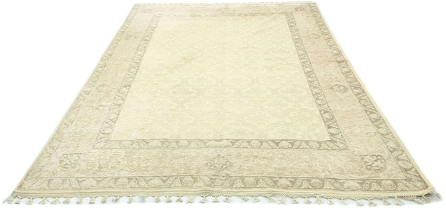 MorgenLand, morgenland Teppich »Designer Teppich handgeknüpft grün«, rechteckig, 7 mm Höhe, morgenland Teppich »Designer Teppich handgeknüpft grün«, rechteckig, 7 mm Höhe
