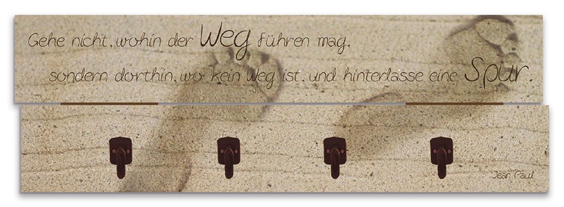 Artland, Artland Garderobenpaneel »Der Weg«, Artland Garderobenleiste »Der Weg«, teilmontiert