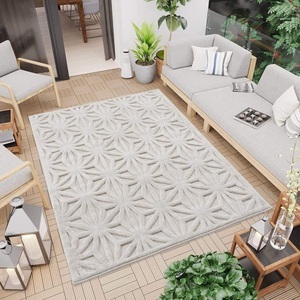 Carpet City, Carpet City Teppich »In-& Outdoorteppich Santorini 58369, 3D-Effekt, Raute-Optik«, rechteckig, Wetterfest & UV-beständig für Terrasse, Balkon, Küche, Flur, Carpet City Teppich »In-& Outdoorteppich Santorini 58369, 3D-Effekt, Raute-Optik«, rechteckig, 5 mm Höhe, Wetterfest & UV-beständig für Terrasse, Balkon, Küche, Flur