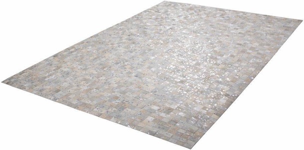Kayoom, Fellteppich, »Rocket 110«, Kayoom, rechteckig, Höhe 8 mm, Naturprodukt, Kayoom Fellteppich »Rocket 110 Lederteppich«, rechteckig, 8 mm Höhe, Patchwork - echtes Leder, Einzel Unikate, Wohnzimmer