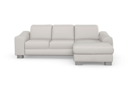 sit&more Ecksofa »Durness«, mit Federkern und hochwertigen Edelstahlfüssen, wahlweise mit Kopfteilverstellung, Bettfunktion und Bettkasten oder mit Bettfunktion und Bettkasten