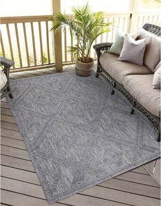 Carpet City, Carpet City Teppich »Santorini«, rechteckig, 5 mm Höhe, 3D-Effekt, für Wohnzimmer, Flur, Küche, Wintergarten, Balkon, Wetterfest & UV-beständig, Carpet City Teppich »In-& Outdoorteppich Santorini 454, 3D-Effekt, Raute-Optik«, rechteckig, 5 mm Höhe, Wetterfest & UV-beständig für Terrasse, Balkon, Küche, Flur