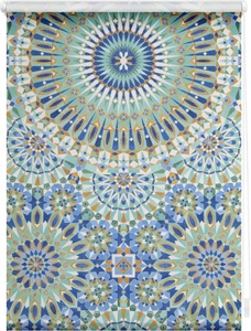 LICHTBLICK, LICHTBLICK Seitenzugrollo »Rollo Klemmfix, ohne Bohren, Verdunkelung, Orientalische Muster - Blau Grün«, verdunkelnd, Verdunkelung, freihängend, LICHTBLICK ORIGINAL Seitenzugrollo »Rollo Klemmfix, ohne Bohren, Verdunkelung, Orientalische Muster«, verdunkelnd, Verdunkelung-energiesparend, freihängend