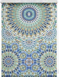 LICHTBLICK, LICHTBLICK Seitenzugrollo »Rollo Klemmfix, ohne Bohren, Verdunkelung, Orientalische Muster - Blau Grün«, verdunkelnd, Verdunkelung, freihängend, LICHTBLICK ORIGINAL Seitenzugrollo »Rollo Klemmfix, ohne Bohren, Verdunkelung, Orientalische Muster«, verdunkelnd, Verdunkelung-energiesparend, freihängend