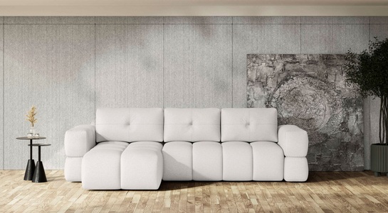 ANDAS, andas Ecksofa »EJSTRUP moderne, aufwändige Steppung, auch in Bouclé L-Form«, verwandelbar in Schlafsofa, incl. Bettfunktion, B/T/H: 362/186/92 cm, andas Ecksofa »EJSTRUP«, verwandelbar in Schlafsofa, incl. Bettfunktion, B/T/H: 362/186/92 cm