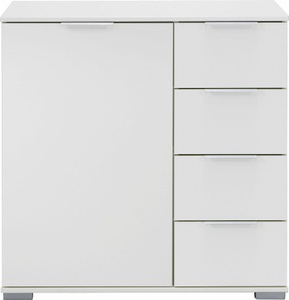 Wimex, home24 Kommode Nadja, MID.YOU Kommode 81/83/41 cm , Nadja , Silberfarben , Holzwerkstoff , 81x83x41 cm , Dekorfolie,Nachbildung,Nachbildung , in verschiedenen Holzdekoren erhältlich , 001787067723
