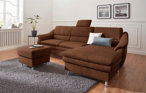 SIT&MORE, sit&more Ecksofa, sit&more Ecksofa »Cardoso L-Form« mit Federkern, wahlweise mit Bettfunktion