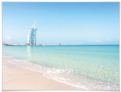 Wall-Art, Wall-Art Poster »Poster Colombo Strand Dubai«, Strand, (1 St.), Poster, Wandbild, Bild, Wandposter, Wall-Art Poster »Poster Colombo Strand Dubai«, Strand, (1 St.), Poster ohne Bilderrahmen