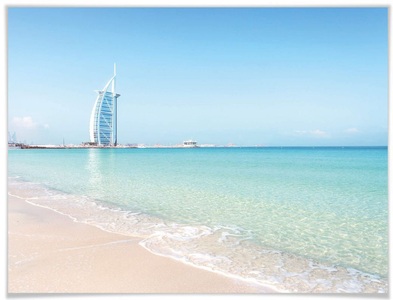 Wall-Art, Wall-Art Poster »Poster Colombo Strand Dubai«, Strand, (1 St.), Poster, Wandbild, Bild, Wandposter, Wall-Art Poster »Poster Colombo Strand Dubai«, Strand, (1 St.), Poster ohne Bilderrahmen