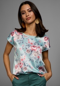 Laura Scott Shirtbluse, aus glänzendem Satin
