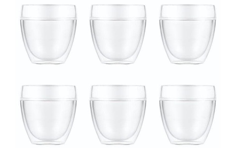 BODUM, Bodum Trinkbecher Pavina 0.25 l, 6, Bodum Thermotasse »Pavina Outdoor 2«, (6 tlg.)