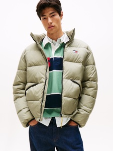 Tommy Jeans Steppjacke »VAIL PUFFER«, ohne Kapuze, Daunenjacke, Übergangsjacke Regular fit mit Rundhalsausschnitt