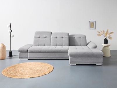 COTTA Ecksofa »Holiday L-Form«, Sitztiefenverstellung, wahlweise mit Bettfunktion inkl. Bettkasten