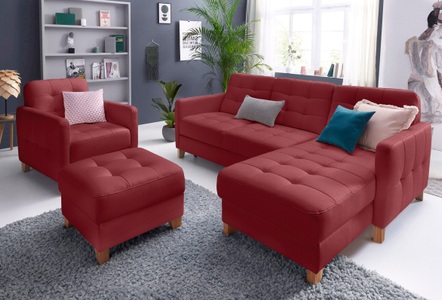 exxpo - sofa fashion, exxpo - sofa fashion Ecksofa, wahlweise mit Bettfunktion, exxpo - sofa fashion Ecksofa »Elio, kompakt und komfortabel, bequem und zeitloses Design, L-Form«, wahlweise mit Bettfunktion